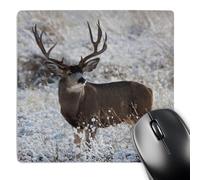 Multifunzionale Tappetino per Il Mouse Mule Deer Buck in Late Autumn Snow 25X30Cm, Tappetino per Mouse Antisfilacciamento Gaming Mousepad per Ufficio Laptop Notebook
