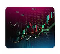 Multifunzionale Tappetino per Il Mouse Red Green Finance Market Trading Graph Gaming Mousepad Tappetino Mouse 25x30cm per Laptop,PC,Computer
