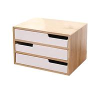 Multifunzionale Ufficio Archiviazione File Cabinet 2/3/4 Tier Desktop Organizer A4 Documenti Titolare Legno Data Frame Piccolo Comò per Documenti 35x26x23 cm