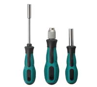 Multifunzione 3 Pezzi 1/4 Pollici Cacciavite Esagonale Bit Holder Maniglia Set di Gomma Antiscivolo Cambiamenti Rapidi Bit Holder Set