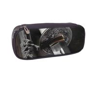 Multifunzione Astuccio Cartoleria Japan Samurai Sword Printed Portamatite Borsa Durevole Borsa Cancelleria Per Ufficio, Insegnanti, Adulto, 20X9X4Cm