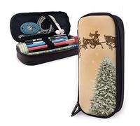 Multifunzione Astuccio Portamatite Christmas Santa Claus Elks Slot Matite Astuccio Durevole Porta Matite Per Scuola, Collegio, Regalo, 20X9X4Cm