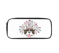 Multifunzione Borsa Matite Tribe French Bulldog Astuccio Portamatite Superiore Astuccio Cartoleria Per Studente, Collegio, Ragazze, 20X9X4Cm
