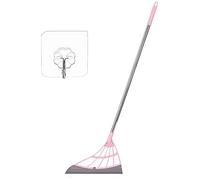 Multifunzione Magic Broom Wipe Squeeze Mop in silicone: spazzatrice leggera per tappeti, spazzatrice 4 in 1, spatola/scopa/raccoglitore di capelli/detergente per pavimenti (Rosa)