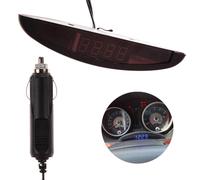 Multifunzione Orologio Auto Voltmetro Termometro Digitale LED Sveglia Tensione 1