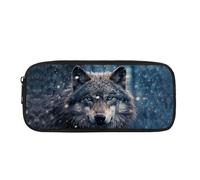 Multifunzione Porta Matite Wolf Borsa Matite Scomparti Slot Matite Astuccio Per Teen, Scuola, Adulto, 20X9X4Cm