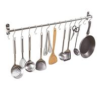 Multifunzione Rastrelliera di Asciugamano Attaccapanni Appesa Aste Rack per Accessori da Cucina e Bagno in Acciaio Inossidabile 80 cm con 15 Ganci