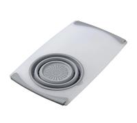 Multifunzione Sink Strainer, non Slip Cutting Board, Pasta Strainer Cutting Board, Vegetable Chopping Board, Non Slip Kitchen Sink Cutting Board with Built-in Strainer for Easy Cooking