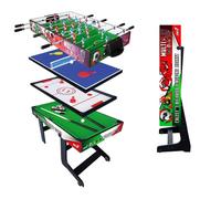 Multigioco Italy Salvaspazio 4in1 Calciobalilla Ping Pong Biliardo Speed Hockey