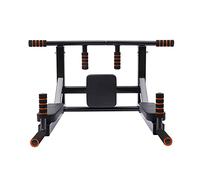 Multigrip, barra per trazioni, dip Station Pull Up Bar, montaggio a parete Power Wall Mounted Home Gym Fitness Equipment Pesante Multifunzionale per l'allenamento (nero)