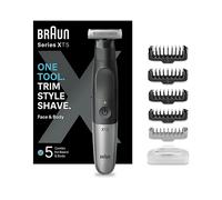 MULTIGROOMER BRAUN XT5100 5 attacchi pettine, Utilizzabile anche a umido, Ricarica rapida, 50 min autonomia