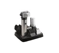 LITTLE BALANCE 8789 Multi 6 Barber Inox, Tondeuse barbe,Tondeuse Cheveux, Rasoir électrique, Tondeuse Corps,Nez Oreilles, Multifonction, 6 têtes interchangeables, Sans fil, Socle de rangement, Noir