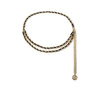 Multilayer Waist Chain Belt, Beach Waist Chains for Women Vintage Coin Pendant Belly Chain for Women Sexy Belts(Goldtwo Layers)