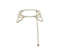 Multilayer Waist Chain Belt, Waist Body Chains for Women Simple 3 Layers Tassel Belly Chain for Women Gold Belts