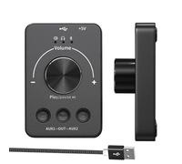 Multimedia Control Knob, Corner Processing, Computer Sound Controller, USB Volume Adjustment Knob, Ideal for Home, School, Work Areas and Internet Cafes (Dark)