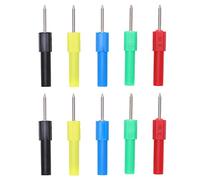 Multimeter Test Probes | 4mm Protected Socket Puncture Needles for Wire Testing/Car Maintenance | 5 Color - Coded Probes with 30V - 60V Rating, 10A Upper Limit