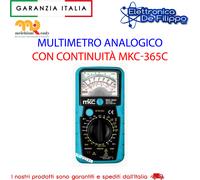 Multimetro analogico con continuità, protezione sovraccarico, colore azzurro