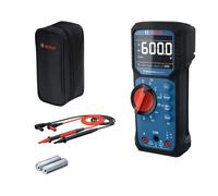 Bosch Professional Multimetro GDM 600-15 (True RMS, LCD invertito, misura frequenza/continuità/resistenza/capacità, Min/Max/Media, puntali MS 90)