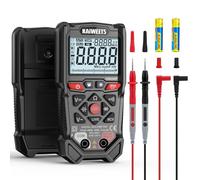 Multimetro Digitale 4000 Conteggi KAIWEETS, Voltmetro Intelligente con Gamma Automatica, Operato a Pulsanti con Test NCV e Filo Sotto Tensione, Tester Tensione CA/CC per Fai Da Te Elettrico