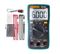 Multimetro Digitale 6000 Conteggi AV/DC Amperometro Tensione Multimetro Test Transistor Condensatore Tester Lcr Meter Tester(Blue)