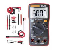 Multimetro Digitale 6000 Conteggi AV/DC Amperometro Tensione Test Transistor Condensatore Tester Lcr Meter Accurato Analisi Rilevamento Completa(Red pro)