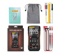 Multimetro Digitale 9999 Tester Analogico True Professionale Condensatore A Transistor Fai-da-te NCV Lcr Meter Accurato Analisi Rilevamento Completa(Q1 Orange)