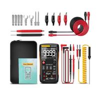 Multimetro Digitale 9999 Tester Analogico True Professionale Condensatore A Transistor Fai-da-te NCV Lcr Meter Accurato Analisi Rilevamento Completa(Q1 Orange Pro)