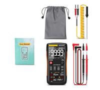 Multimetro Digitale 9999 Tester Analogico True RMS Multimetro Professionale Condensatore A Transistor Fai-da-te Tester NCV Lcr Meter(Q1 Orange min)