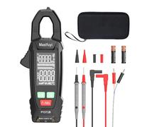 Multimetro Digitale a Pinza T-RMS 6000 Conteggi, Tester Automatico di Tensione e Ampere con NCV Misura Tensione AC/DC, Corrente AC, Resistenza, Capacità, Frequenza, Continuità, Filo in Tensione