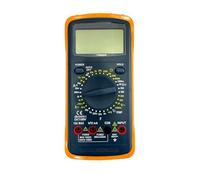 Multimetro digitale che misura frequenza, tensione e corrente. Ideale per test elettrici e manutenzione. Strumento essenziale per tecnici e dilettanti.