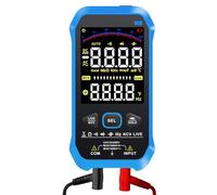 Multimetro digitale con gamma automatica, tester NCV Hz Live Wire - Tensione CA/CC, corrente, resistenza, capacità, test diodi, display a colori, conservazione dati, ricarica di tipo C, batteria da