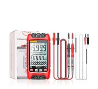 Multimetro Digitale Intelligente 6000 Conteggi Tester For Transistor Di Resistenza Alla Temperatura Misuratore Di Capacità Elettrica Automatica A Vero RMS Misurazione Accurata(SZ02 red)