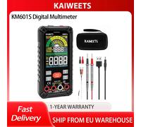 Multimetro digitale KAIWEETS KM601S, misuratore True-RMS da 10.000 conteggi, modalità intelligente, modalità manuale, torcia elettrica, funzioni multiple, sicurezza
