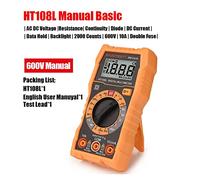 Multimetro digitale, Manuale multimetro digitale professionale portatile Gamma voltmetro AC DC 600V Diode resistore di continuità Conti Tester 2000(HT108L-Mini)
