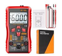 Multimetro Digitale, Mini multimetro digitale, tester, 6000 conteggi, misuratore di transistor a vero valore RMS, con torcia elettrica e mantenimento dei dati NCV.