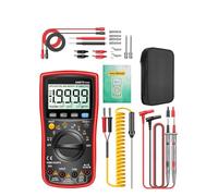 Multimetro Digitale, Multimetri RMS Misuratore di corrente AC/DC Voltimetro Multimetro digitale 19999 conteggi Vero tester di tensione professionale(Rot)