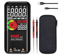 Multimetro digitale, Multimetro digitale 9999 Conta 3,5 "Display a colori LCD DC Tensione di condensatore AC a diodo NCV Ohm Hz Tester continuità(With Battery Black)