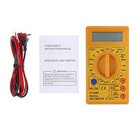 Multimetro digitale, Multimetro digitale multimetro LCD AC/DC 750 1000V Mini palmare for Voltmeter Ammeter Ohm Tester Meter con sonda(Yellow)