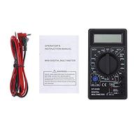 Multimetro digitale, Multimetro digitale multimetro LCD AC/DC 750 1000V Mini palmare for Voltmeter Ammeter Ohm Tester Meter con sonda(Noir)