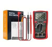 Multimetro Digitale, Multimetro digitale professionale 1999 Auto AC/DC Voltaggio Tester Ohm Corrente Amperometro Sonda di prova Strumento di rilevamento professionale(Rot)