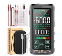 Multimetro Digitale, Multimetro intelligente di fascia alta Touch 6000 conteggi Multimetro Test Multitester ricaricabile AC/DC Tester di tensione Strumento di corrente(683 Black)