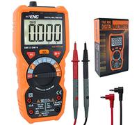 Multimetro Digitale Professionale 6000 Conti TRUE RMS - Tester Elettrico Mini con Termometro, Voltmetro, Amperometro, Ohmmetro - Misura Tensione AC/DC fino a 600V - CAT IV/III - echoENG SM 53 DM19