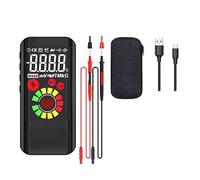 Multimetro Digitale Professionale Smart 9999 EMF Multitester DC AC Condensatore Di Tensione Ohm Diodo Live Electric Tester Carica USB Lettura Rapida Accurata Facile(A10-Lithium Battery)