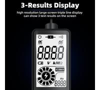 Multimetro Digitale RMS True 2000 Count con ModalitÃ Duale BSIDE S1 con Torcia