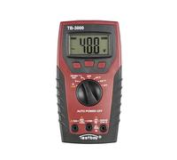 Testboy 3000 Multimetro digitale con rilevatore rotture cavi e classe di sicurezza CAT IV (torcia a LED, Auto Range, Data-Hold, guscio in plastica ABS), rosso/nero