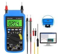 Multimetro Digitale Tester, INFURIDER YF-90EPC 4000 Conti TRMS Voltmetro Gamma Automatica DMM per AC DC Volt, Amp, Ohm, Cap, Temp, Battery Test con Connessione USB al PC