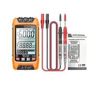 Multimetro Digitale Transistor Smart Tester 9999 Conta La Resistenza Alla Temperatura Del Misuratore Di Capacità Elettrica Automatica True Lettura Rapida Accurata Facile(SZ01 Orange)