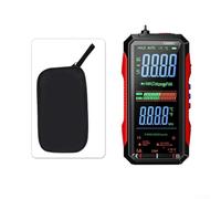 Multimetro digitale True RMS, 6000 conteggi, voltmetro USB-C ricaricabile con ampio display retroilluminato, tester di capacità di corrente CA e CC, NCV Live Wire (FS899S+borsa)