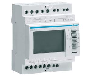 Multimetro Hager multifunzione amperometro-voltometro HZ-H 4M SM101E