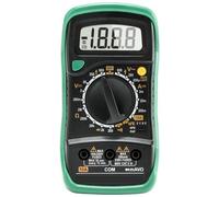 Multimetro, Mini multimetro digitale portatile con display LCD, tester di corrente continua, retroilluminazione, mantenimento dati, continuità, test diodo HFE
